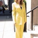 Elizabeth Olsen in a Yellow Pantsuit Was Seen Out in New York