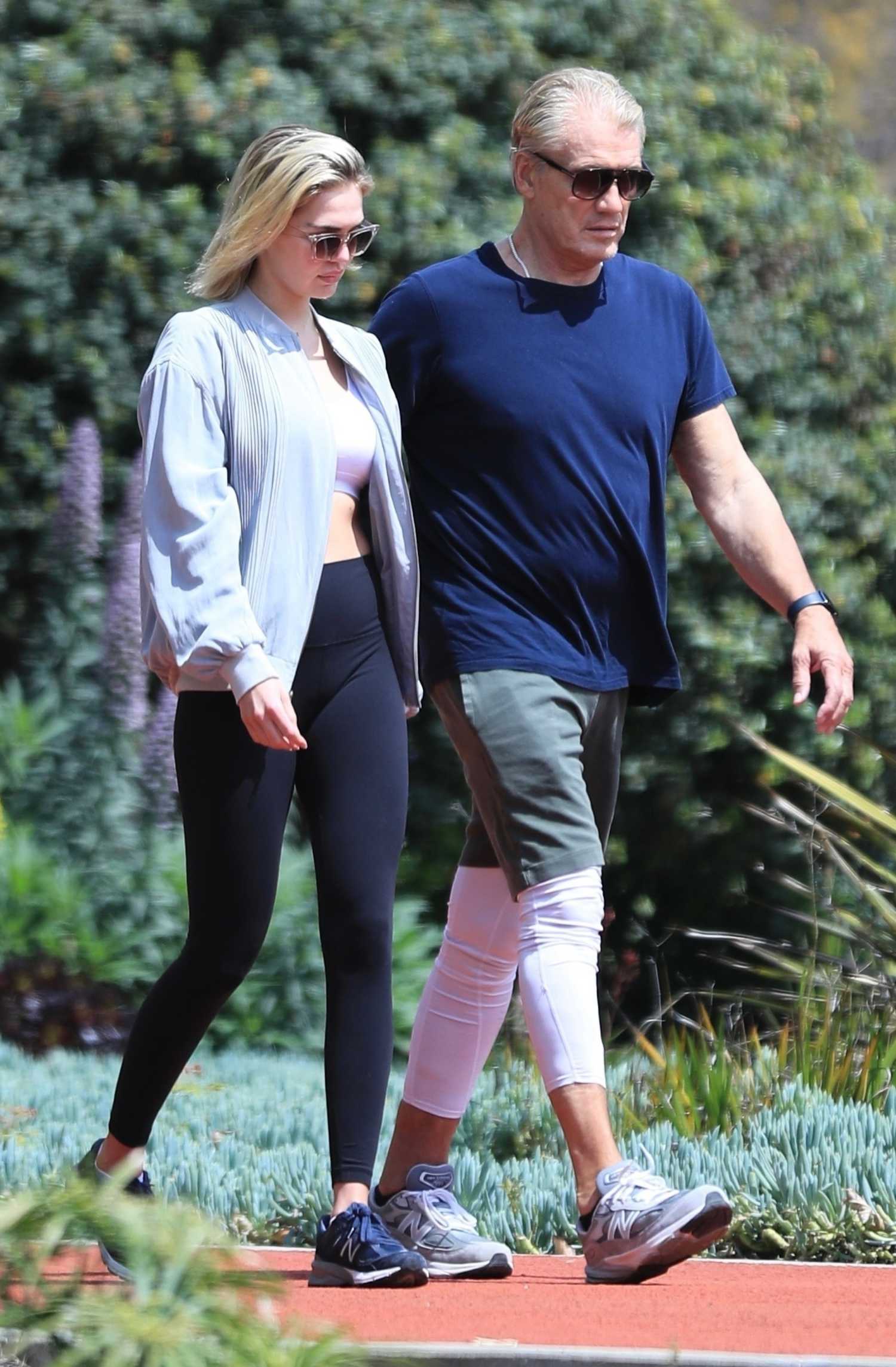 Emma Krokdal in a Black Leggings Was Seen Out with Dolph Lundgren in