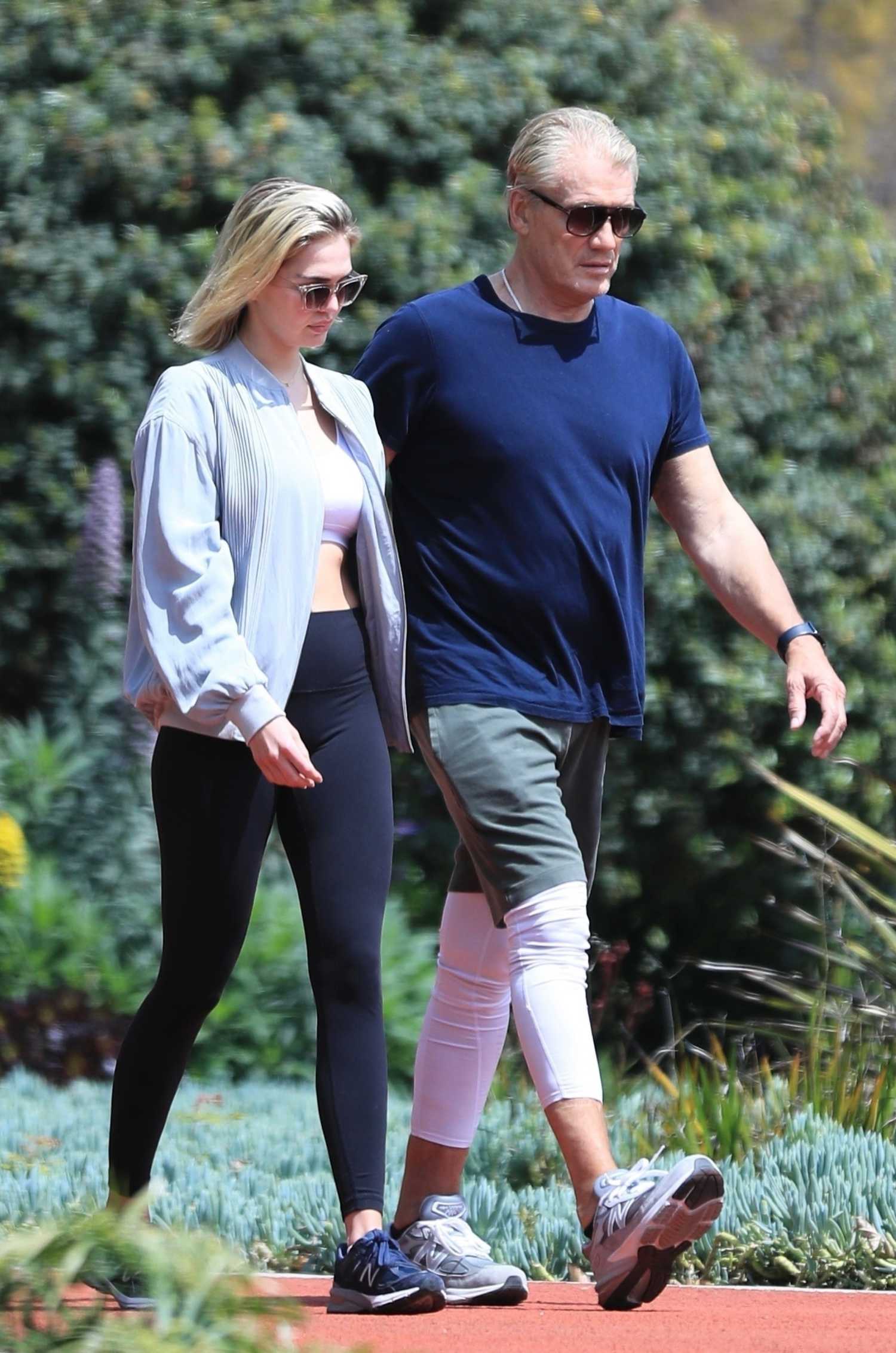Emma Krokdal in a Black Leggings Was Seen Out with Dolph Lundgren in
