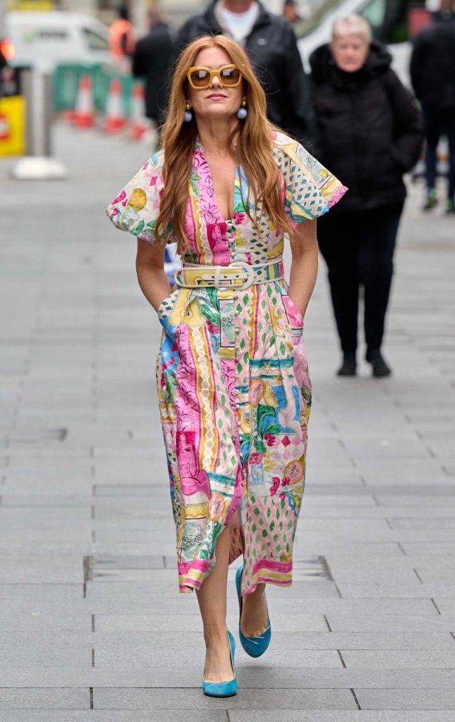 Isla Fisher in a Patchwork Dress