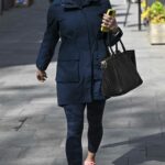 Jenni Falconer in a Pink Sneakers Leaves the Global Studios in London