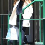 Jessica Biel in a White Cap Goes Shopping at My Little Sunshine Kids Store in Tribeca in New York