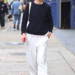 Katie Holmes in a White Sweatpants Was Seen Out in Soho in New York