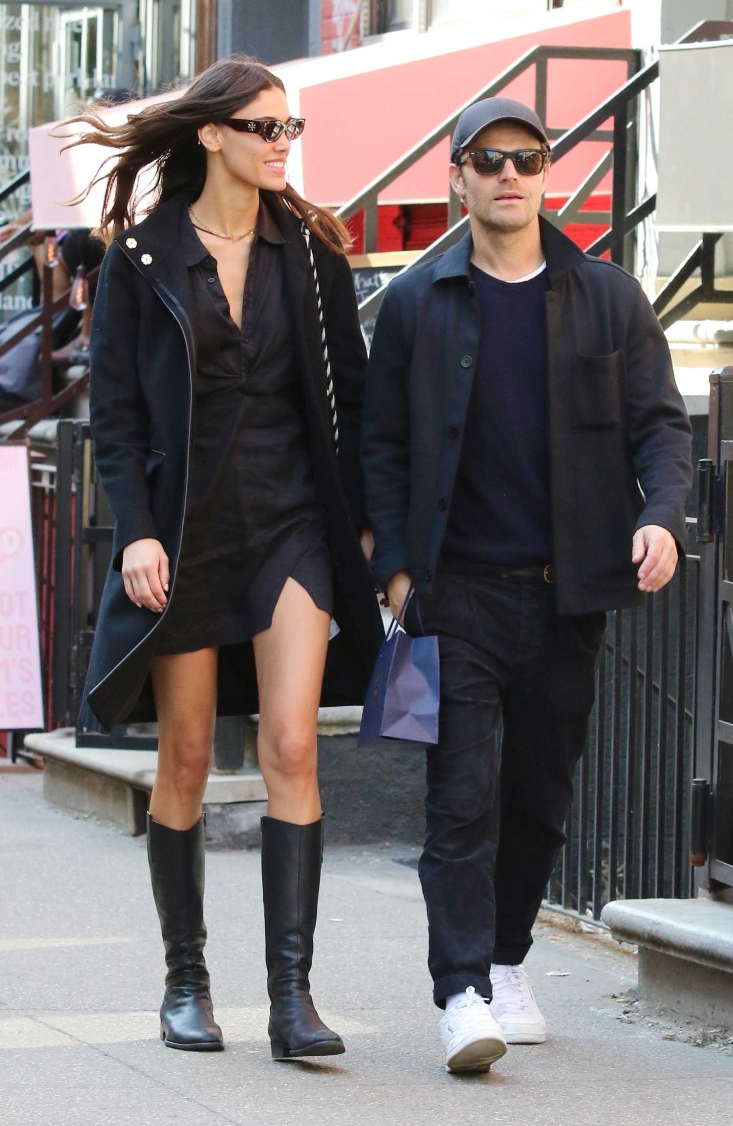 Natalie Kuckenburg in a Black Coat Was Seen During a Romantic Stroll ...