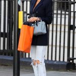 Olivia Attwood in a Blue Ripped Jeans Films Scenes for Olivia Marries Her Match Series in London