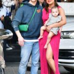 Priyanka Chopra Was Seen Out with Nick Jonas and their Daughter at Mumbai International Airport in Mumbai