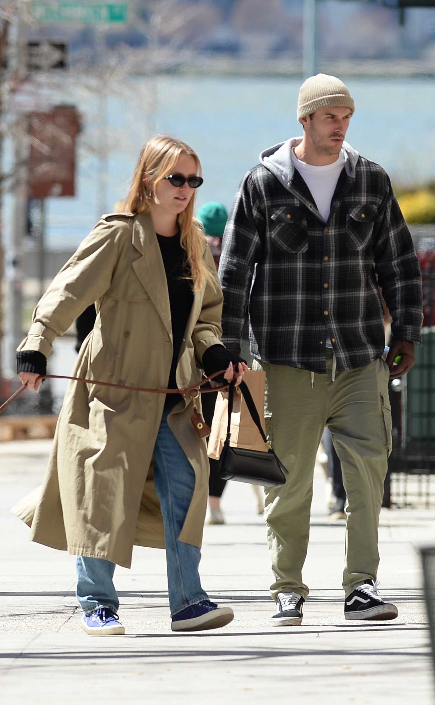 Sailor Brinkley Cook in a Beige Trench Coat Was Seen Out with Dusty ...