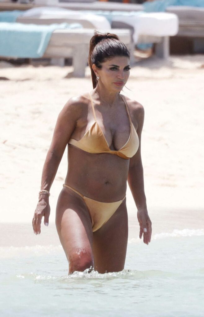 Teresa Giudice in a Gold Bikini