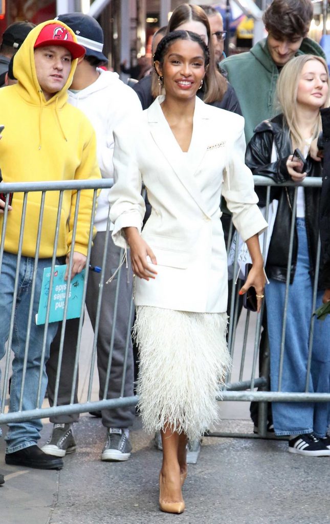 Yara Shahidi in a White Blazer