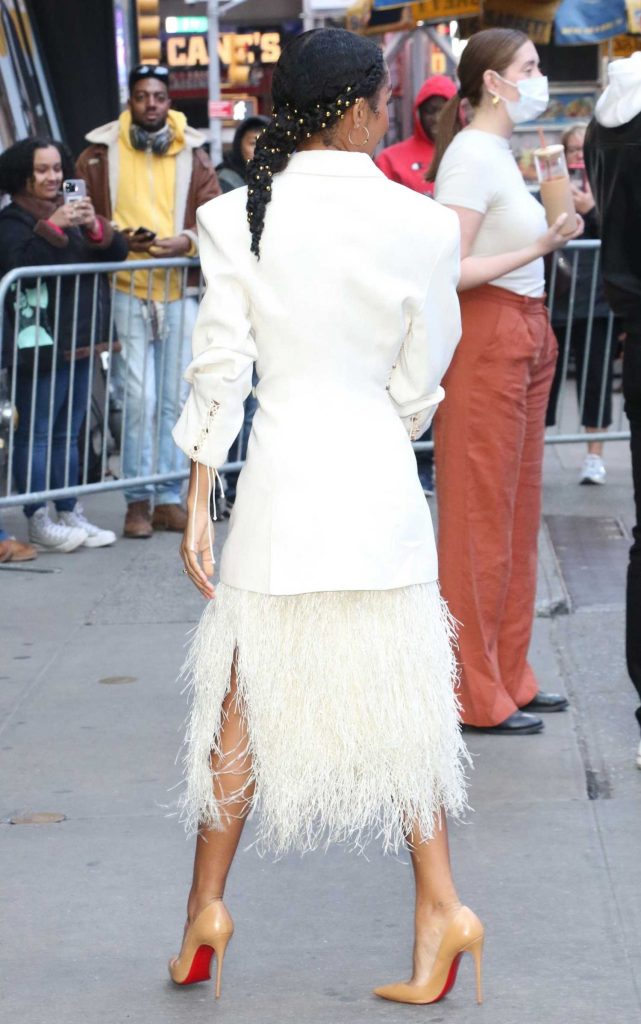 Yara Shahidi in a White Blazer