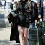 Zoe Lister-Jones in a Black See-Through Blouse Leaves the Bowery Hotel in New York