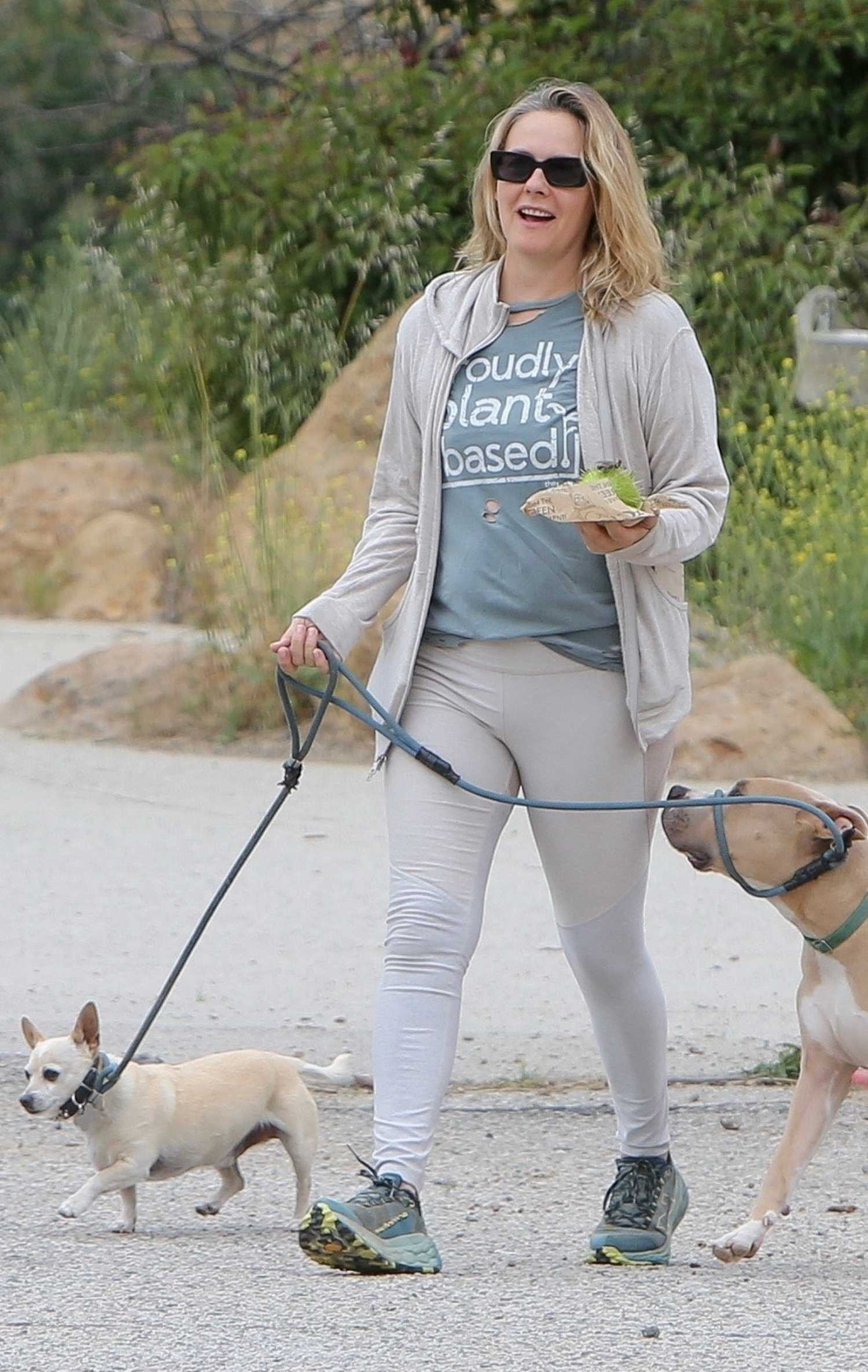 Alicia Silverstone Walks Her Dogs in Hollywood Hills – Celeb Donut