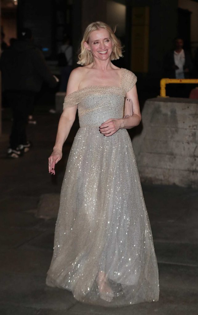 Anne-Marie Duff in a Silver Dress