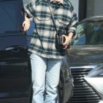 Ellen Pompeo in a Plaid Shirt Was Seen Out in Studio City