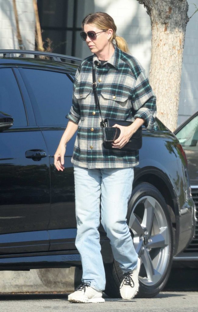 Ellen Pompeo in a Plaid Shirt