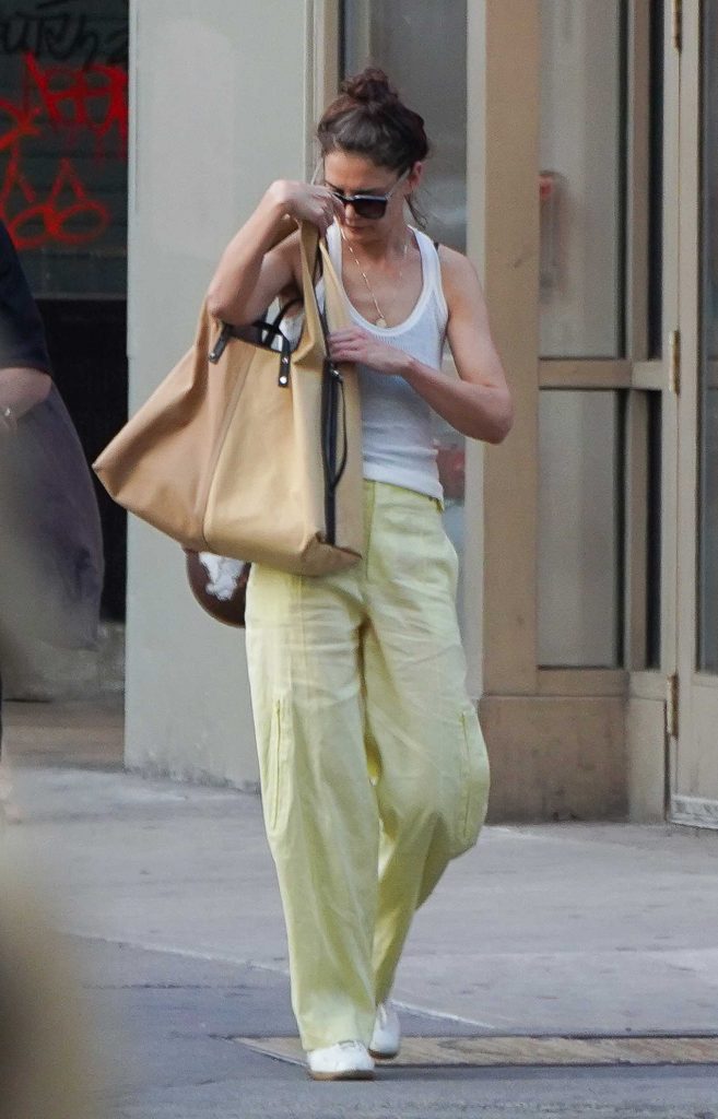 Katie Holmes in a Yellow Pants