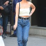 Maren Morris in a White Top Leaves Electric Lady Recording Studios in New York