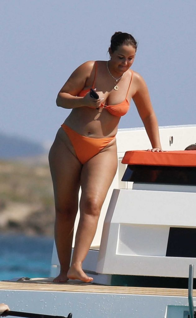 Jacqueline Jossa in an Orange Bikini