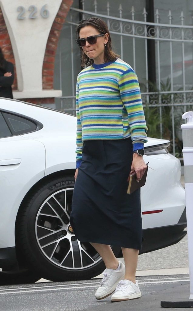 Jennifer Garner in a Striped Sweater
