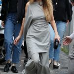Jennifer Lawrence in a Grey Ensemble Was Seen Out in Central London