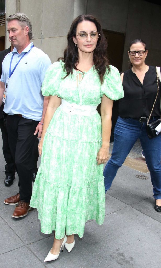 Kristin Davis in a Green Dress