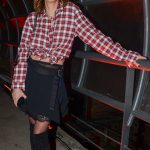 Luciana Gimenez in a Plaid Shirt Was Seen Out in Sao Paulo