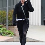 Melanie Griffith in a Black Outfit Was Spotted Out for a Stroll in Beverly Hills