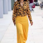 Myleene Klass in a Yellow Pants Was Seen Out in London