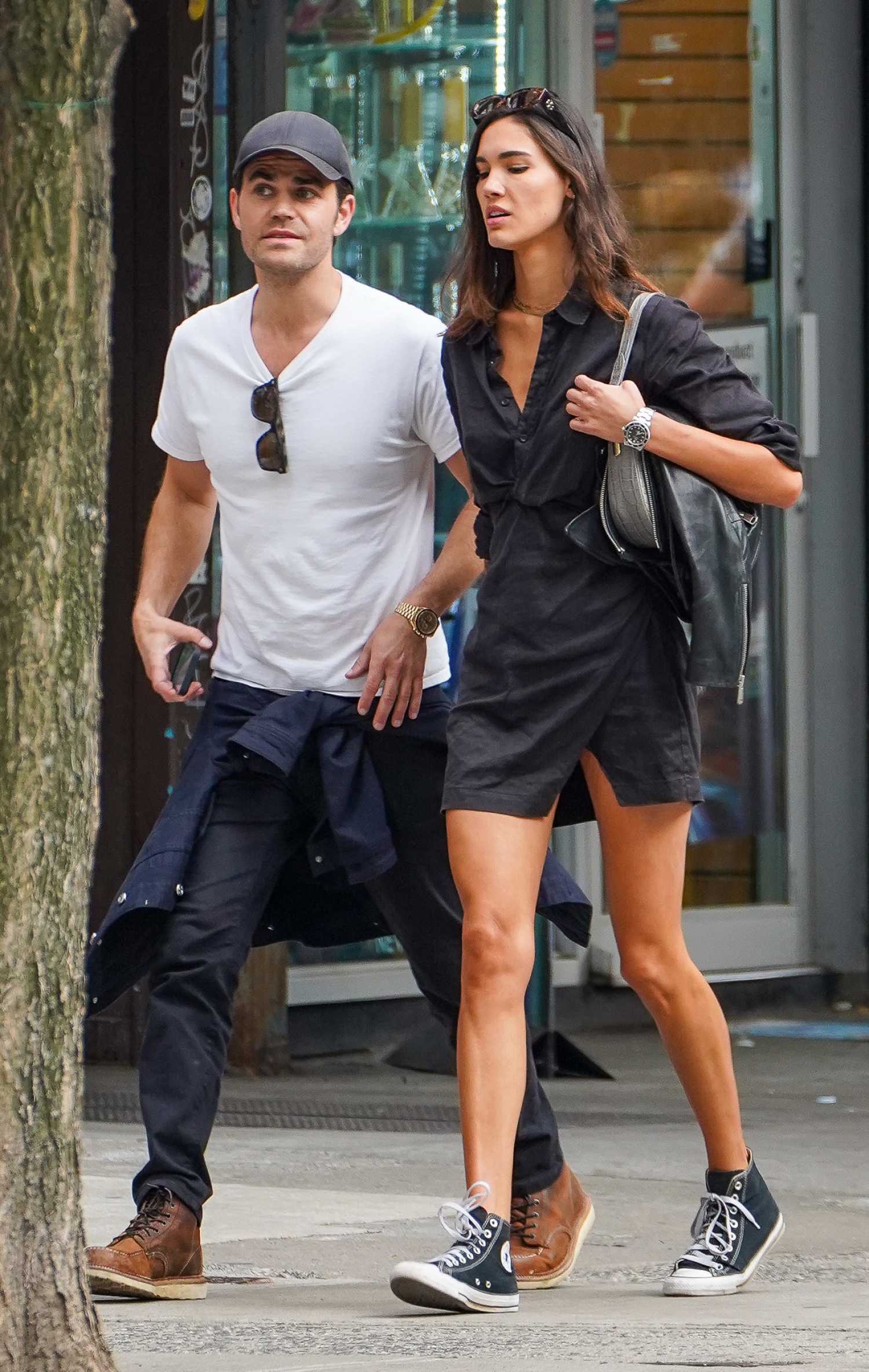 Natalie Kuckenburg in a Black Dress Was Seen Out with Paul Wesley in