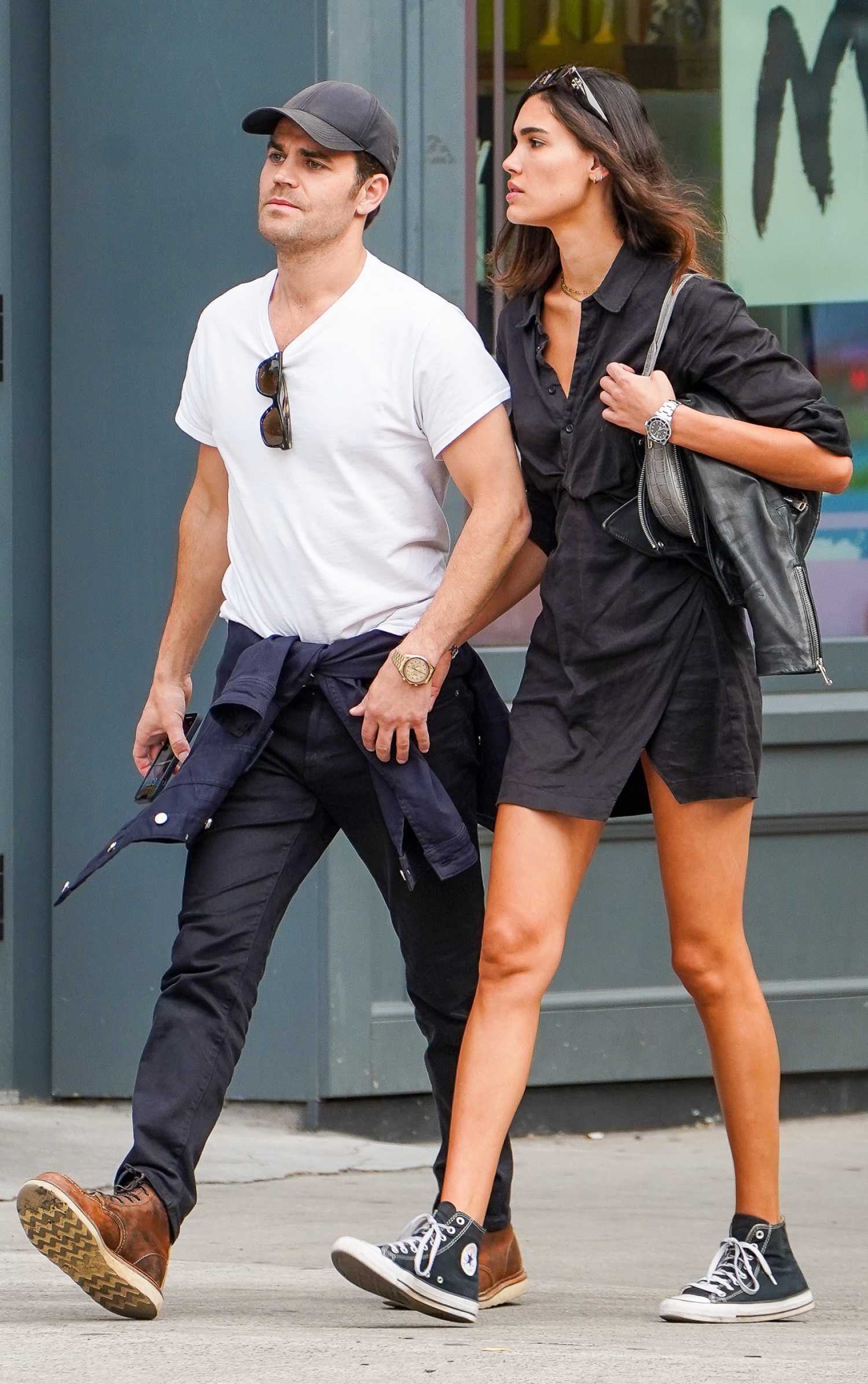 Natalie Kuckenburg in a Black Dress Was Seen Out with Paul Wesley in