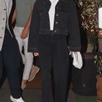 Petra Ecclestone in a Black Denim Jacket Leaves Giorgio Baldi in Santa Monica