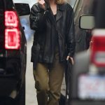 Suki Waterhouse in a Black Leather Jacket Was Seen Out in New York