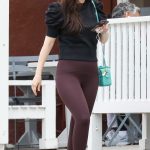 Zooey Deschanel in a Black Blouse Was Seen Out in Brentwood