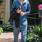 Anna Faris in a Denim Jumpsuit Was Seen Out iin Los Angeles