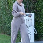 Ariana Madix in a Grey Sweatsuit Returns Home in Los Angeles