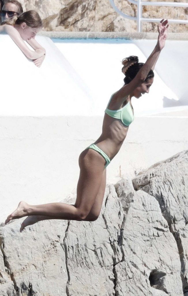 Carmen Montero Mundt in a Neon Green Bikini