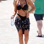 Chloe Ferry in a Black Bikini Was Seen Out in Ibiza