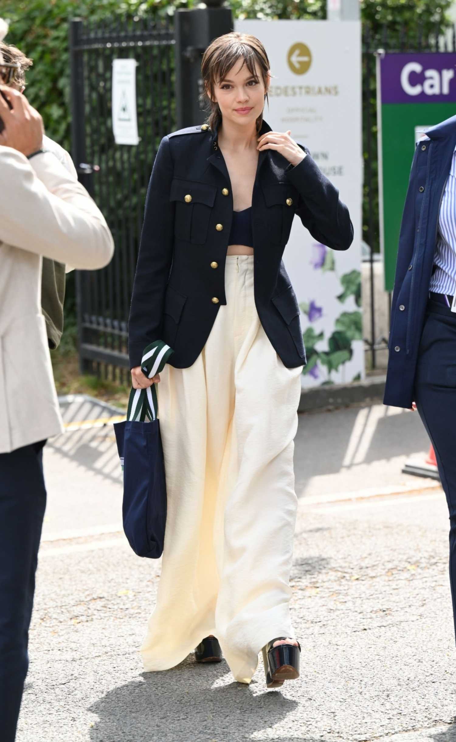 Emilia Schule in a Ralph Lauren Suite Was Seen During 2023 Wimbledon