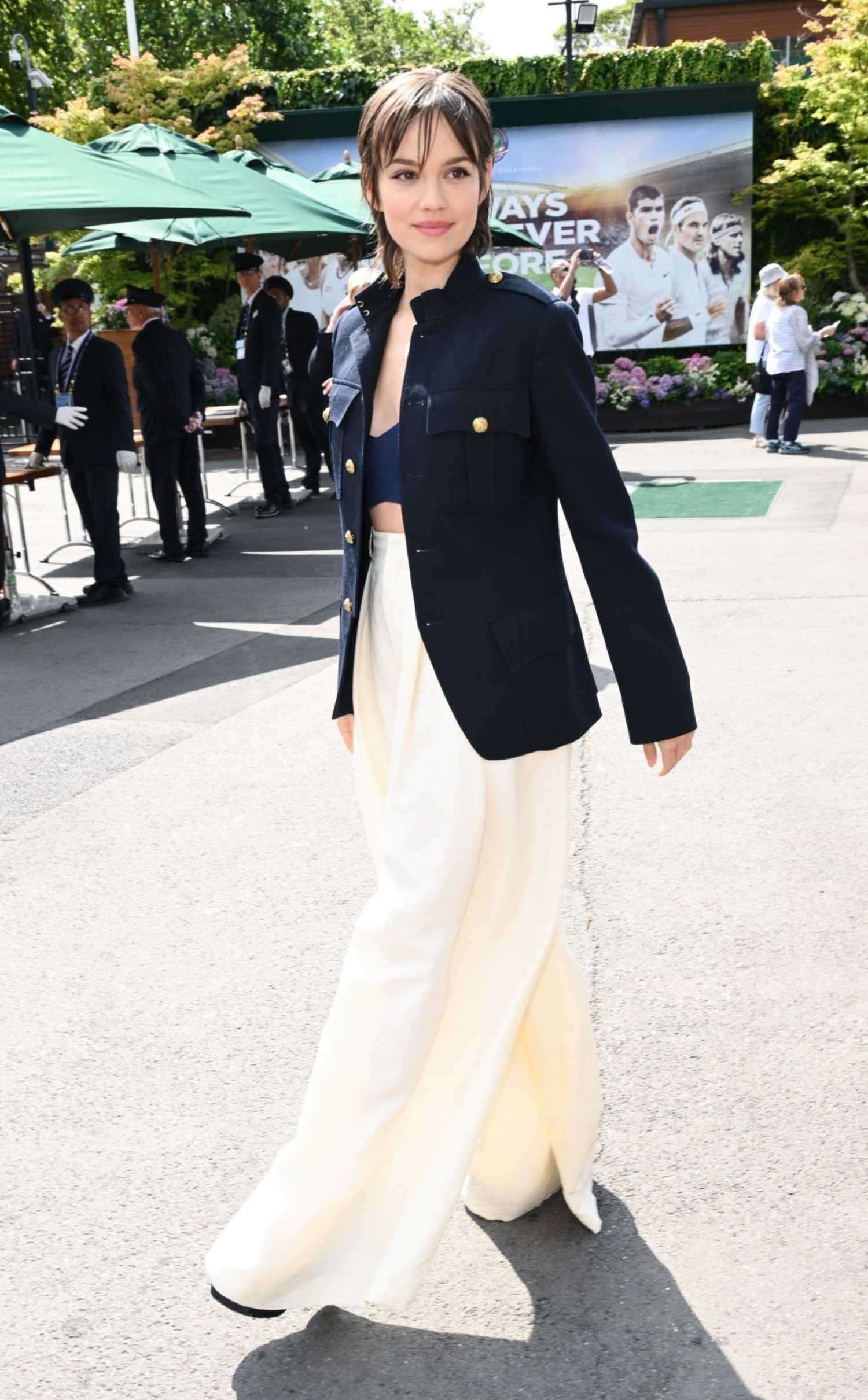 Emilia Schule in a Ralph Lauren Suite Was Seen During 2023 Wimbledon