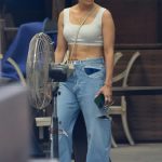 Jennifer Lopez in a White Crop Top Goes Shopping at Big Daddy’s Antiques Furniture Store in Los Angeles