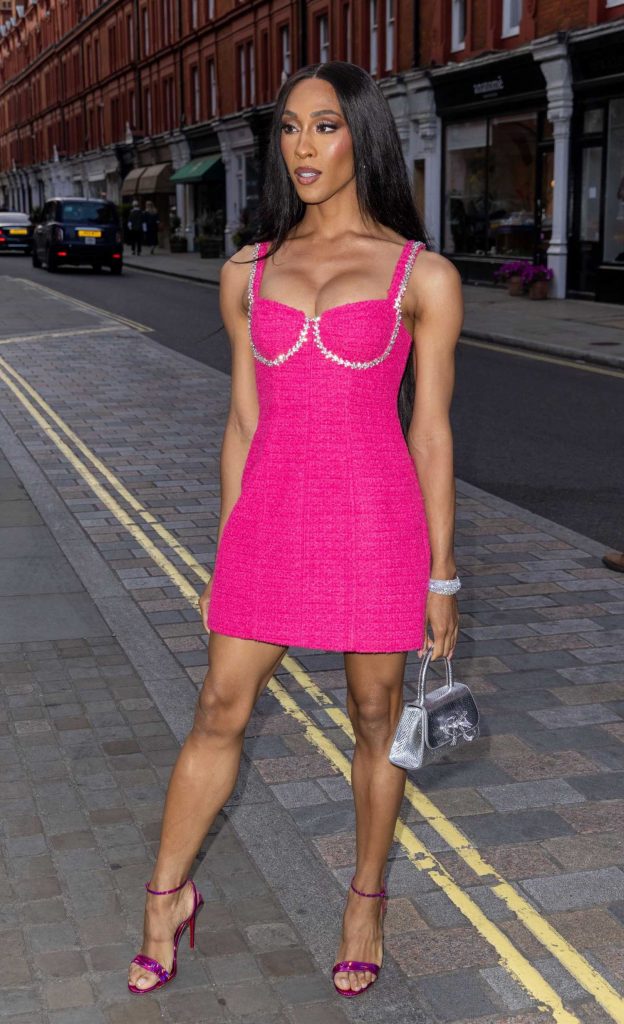 MJ Rodriguez in a Pink Dress