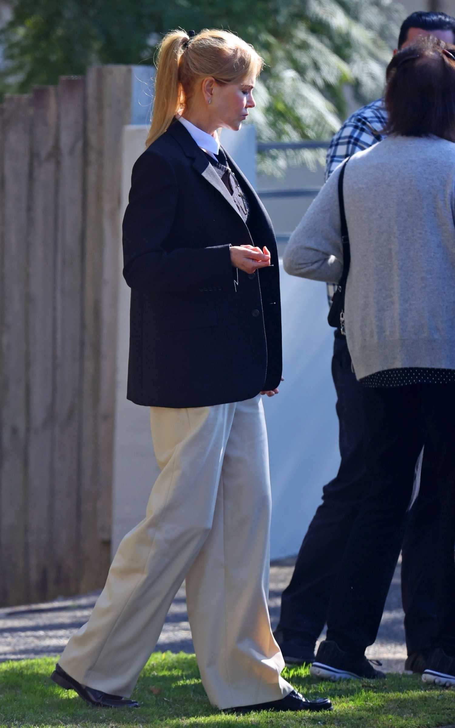 Nicole Kidman In A Blue Blazer Was Seen Out In Sydney Celeb Donut Nicole Kidman In A Blue Blazer Was Seen Out In Sydney Celeb Donut