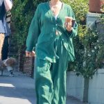 Shay Mitchell in a Green Pantsuit Was Seen Out in Los Feliz