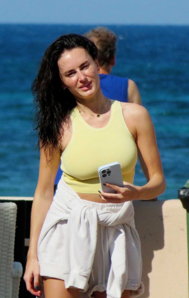 Amber Davies in a Yellow Top