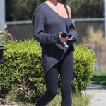 Chrissy Teigen in a Black Leggings Was Seen Out in Los Angeles
