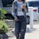 Christine Baumgartner in a Black Ripped Jeans Was Seen Out in Montecito