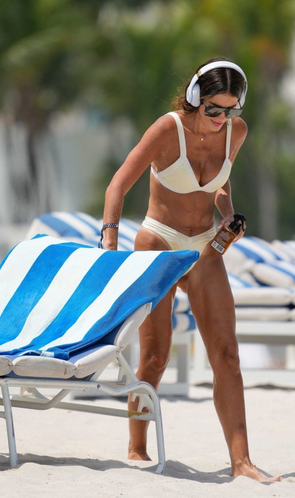 Gaby Espino in a White Bikini