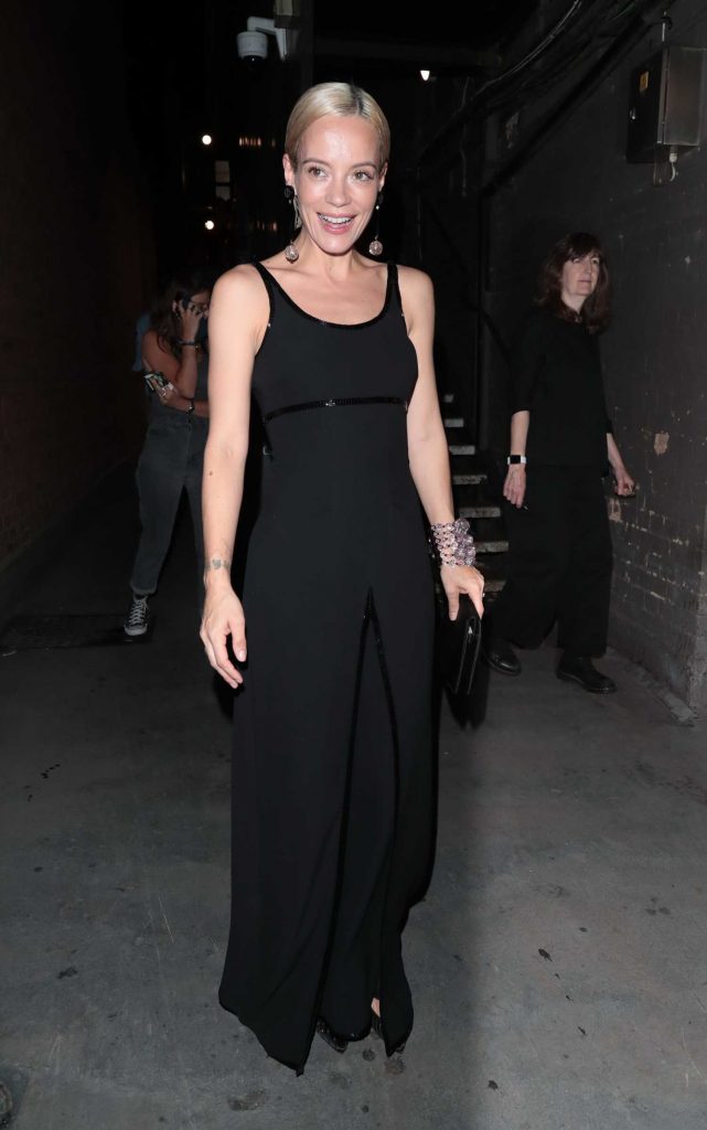Lily Allen in a Black Dress