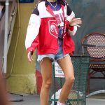 Sistine Stallone in a Denim Shorts Was Seen Out in New York