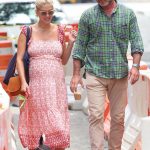 Taylor Neisen in a Pink Patterned Dress Was Seen Out with Liev Schreiber in New York